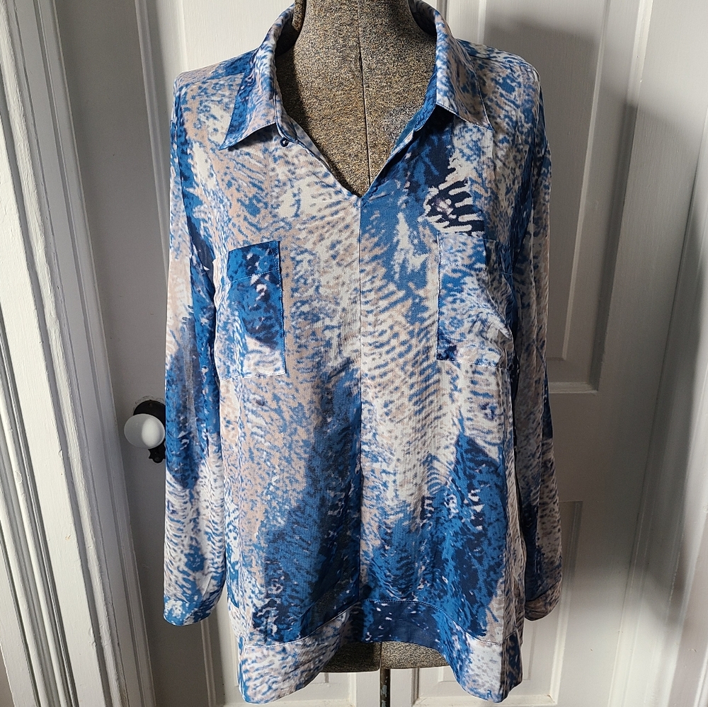 Sheer Asymmetrical Blouse
